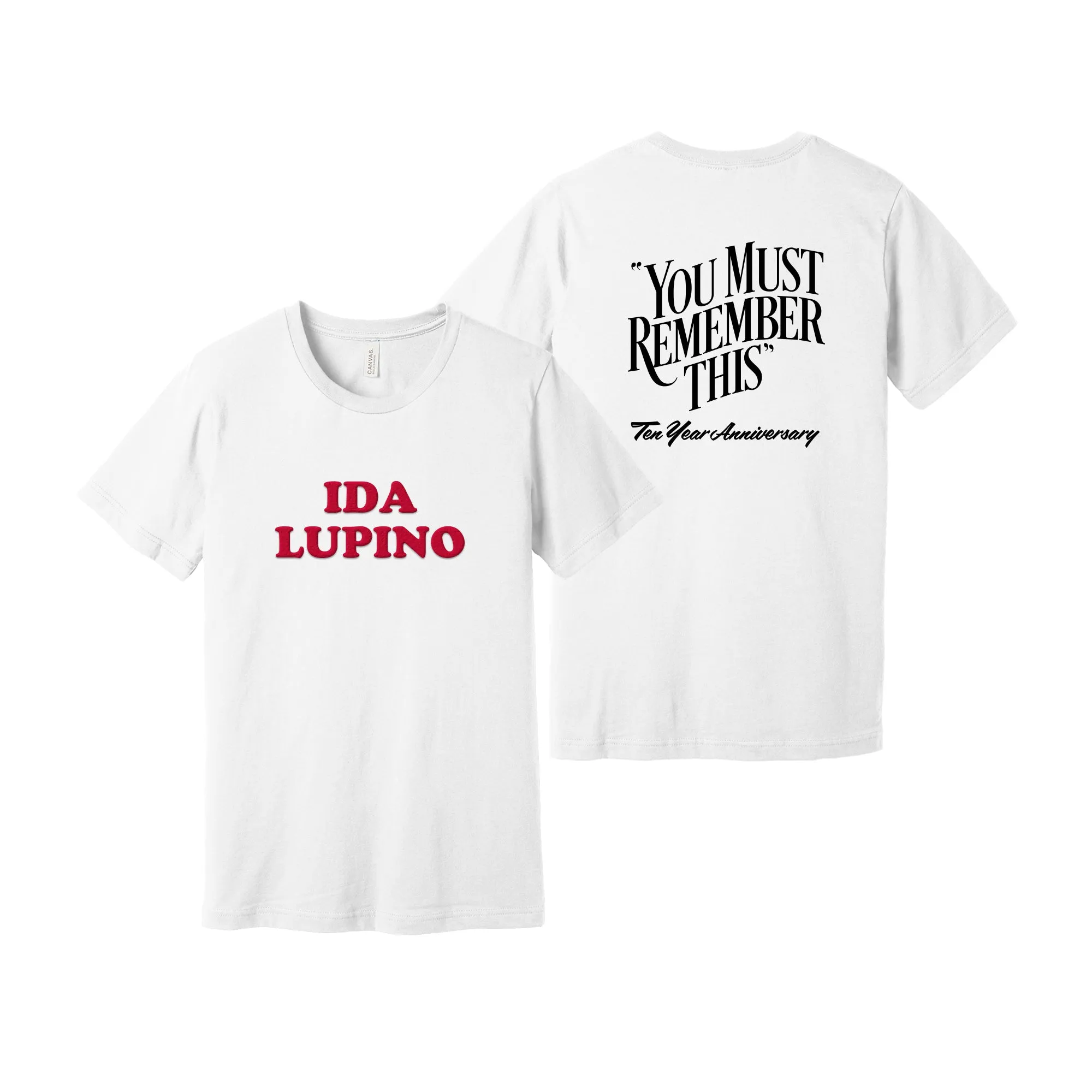 10-Year Anniversary Felt Lettered T-Shirt - IDA LUPINO