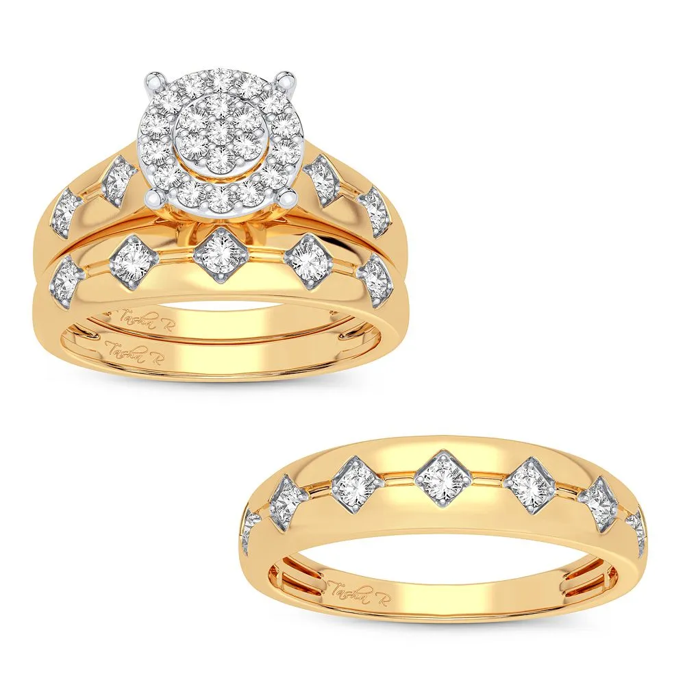 10K 0.76CT DIAMOND TRIO SET