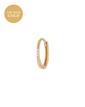 14K Solid Gold Selene Basic Hoop