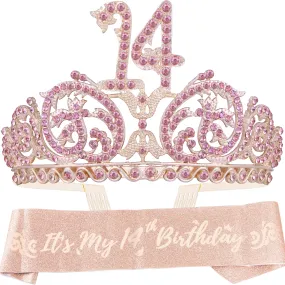 14th Birthday, 14th Birthday Decorations for Girls,14th Birthday Tiara,14th Birthday Tiara