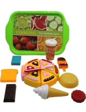 17-Piece Play Kitchen Set with Cake, Ice Cream & More for kids playing