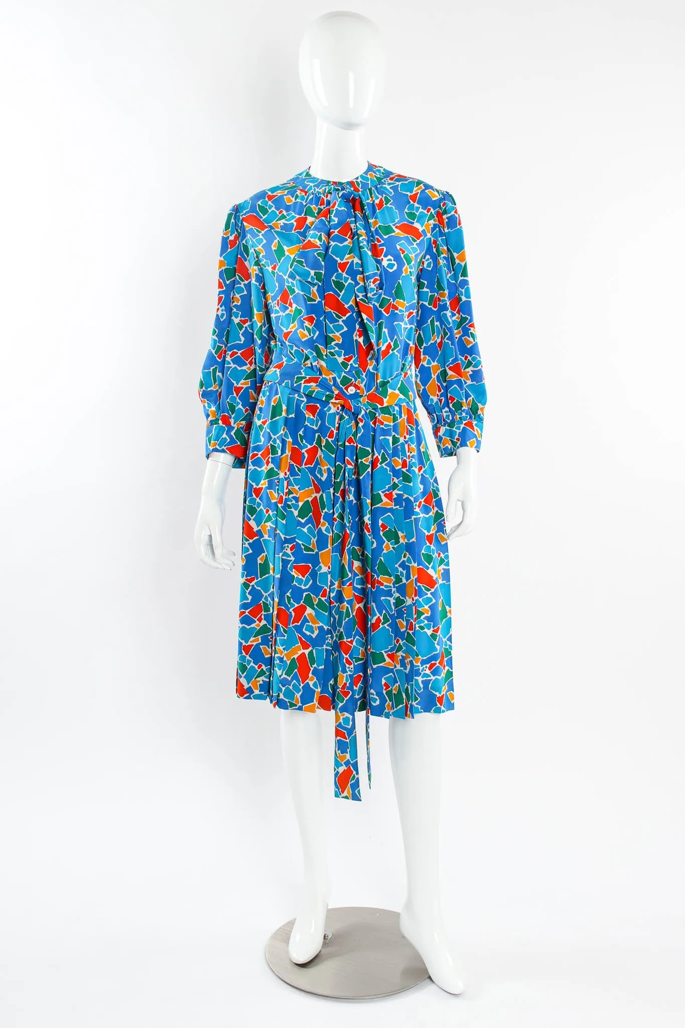 Abstract Mosaic Print Dress