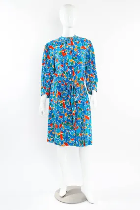 Abstract Mosaic Print Dress