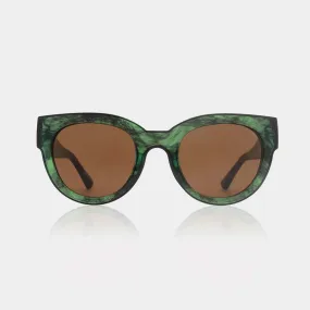 A.Kjaerbede Lilly Green Marble Transparent Sunglasses