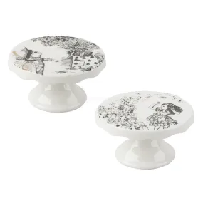 Alice in Wonderland Set of 2 Mini Cake Stands