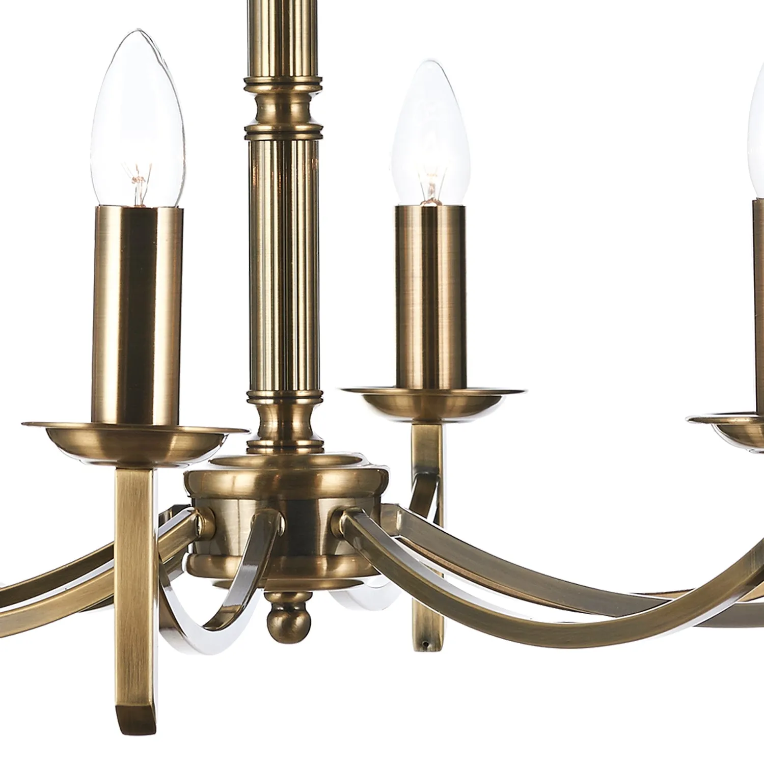 Ambassador 5/8Lt Light Fitting Dual Mount - Antique Brass/Satin Chrome Finish