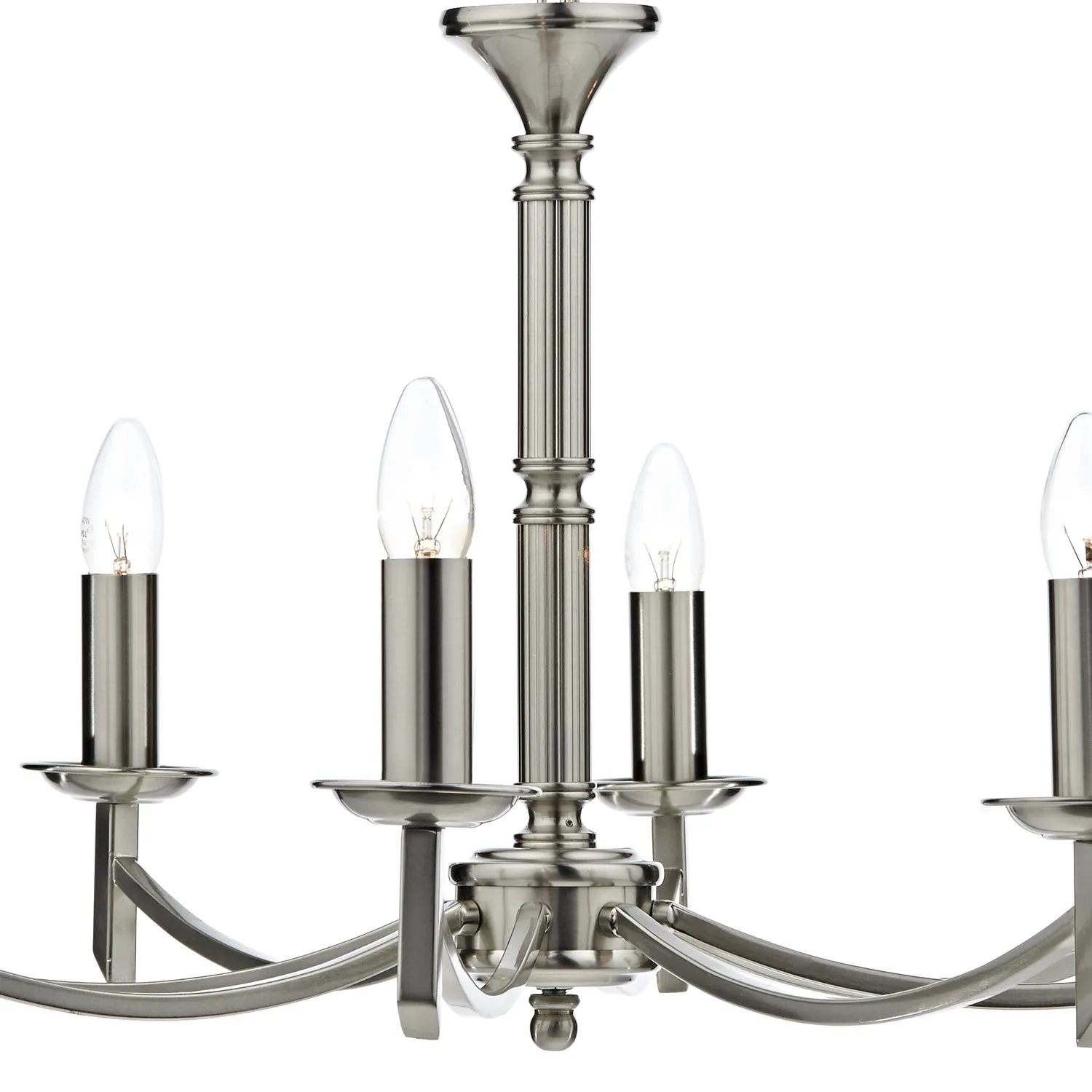 Ambassador 5/8Lt Light Fitting Dual Mount - Antique Brass/Satin Chrome Finish