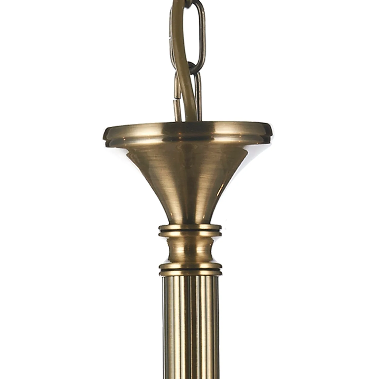 Ambassador 5/8Lt Light Fitting Dual Mount - Antique Brass/Satin Chrome Finish