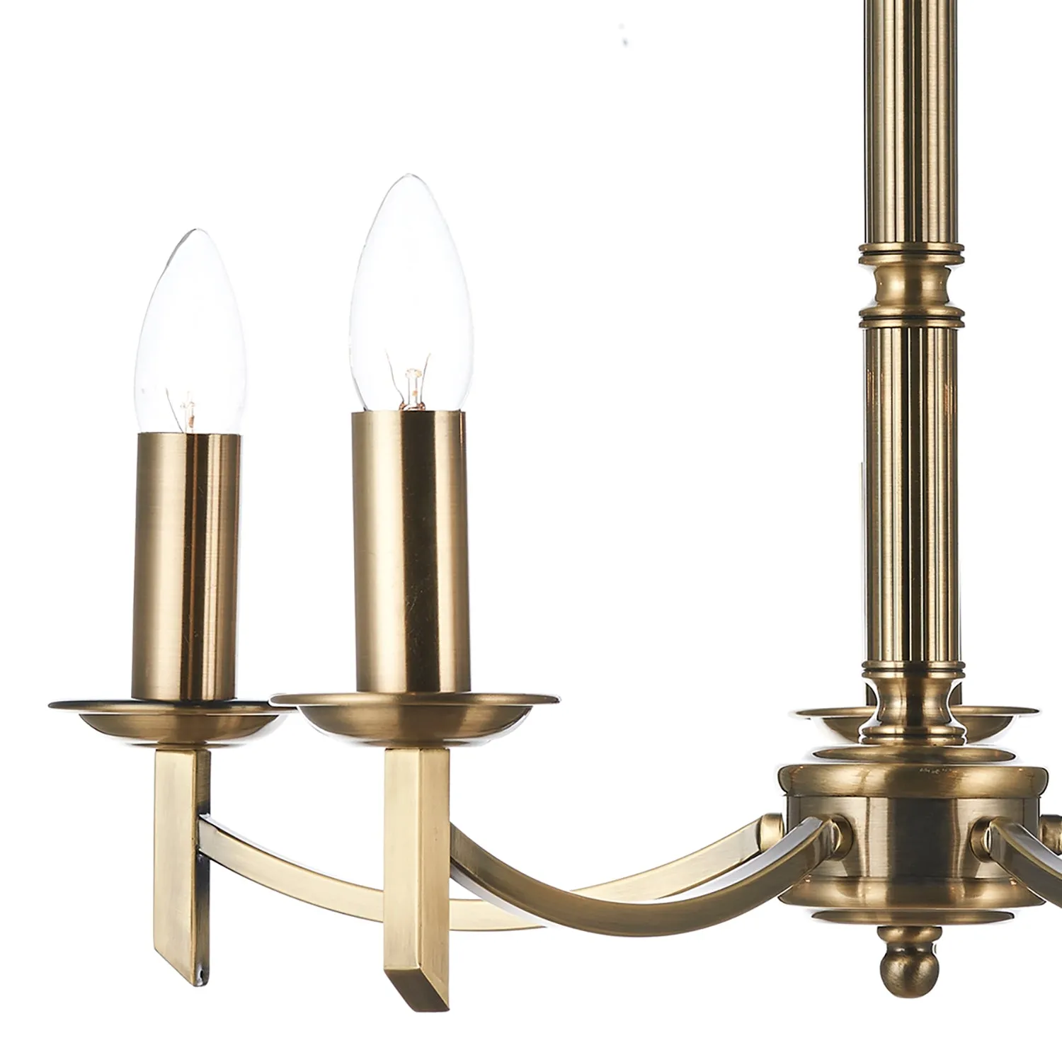 Ambassador 5/8Lt Light Fitting Dual Mount - Antique Brass/Satin Chrome Finish