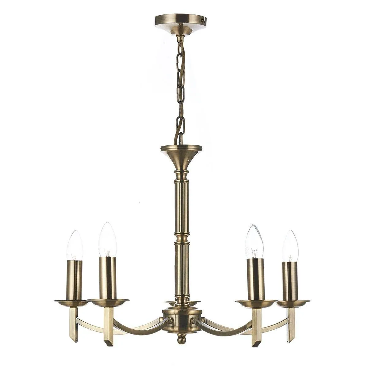 Ambassador 5/8Lt Light Fitting Dual Mount - Antique Brass/Satin Chrome Finish