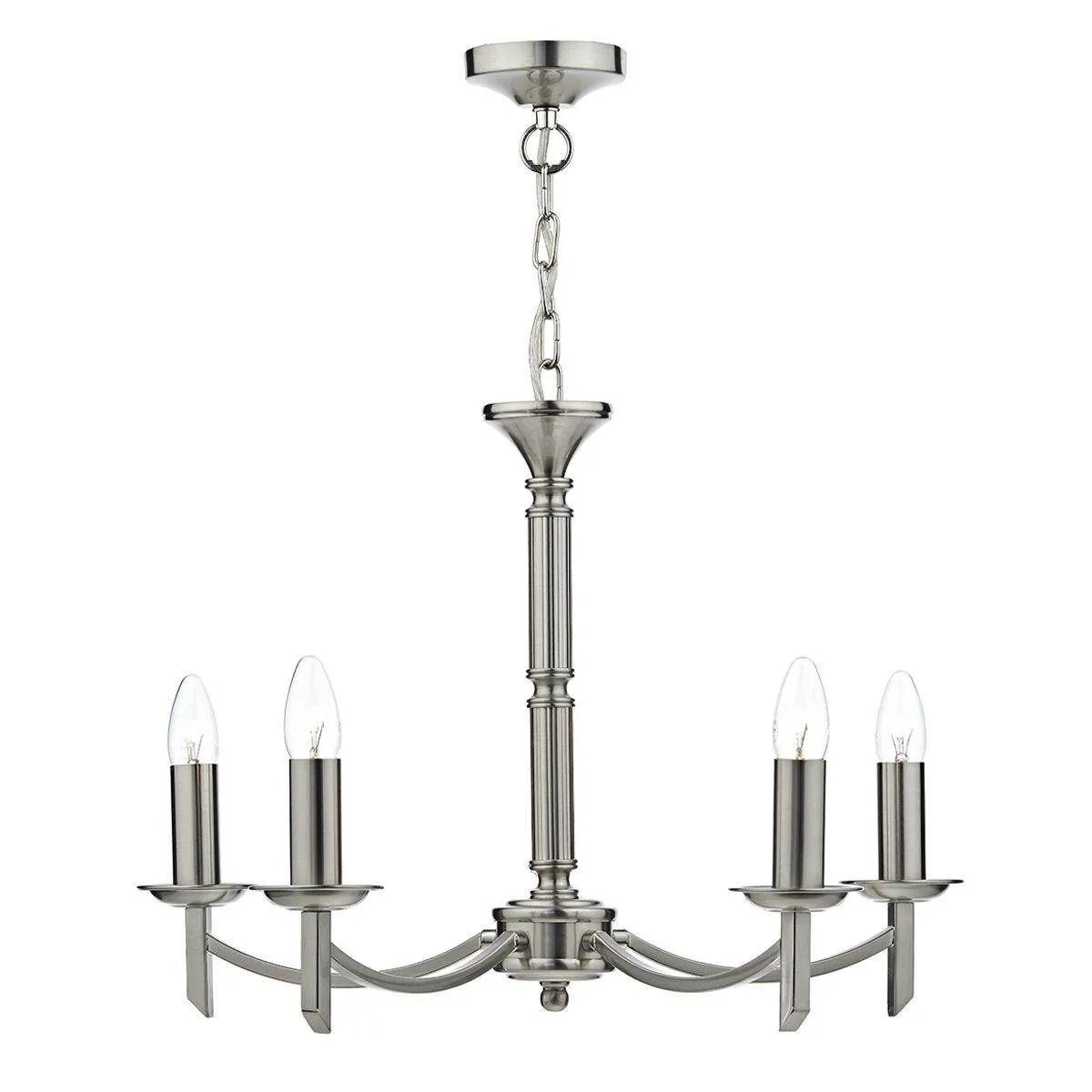 Ambassador 5/8Lt Light Fitting Dual Mount - Antique Brass/Satin Chrome Finish