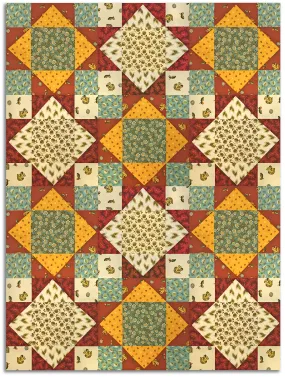 Andover Pre-Cut 12 Block King's Crown Quilt Kit - Gathering