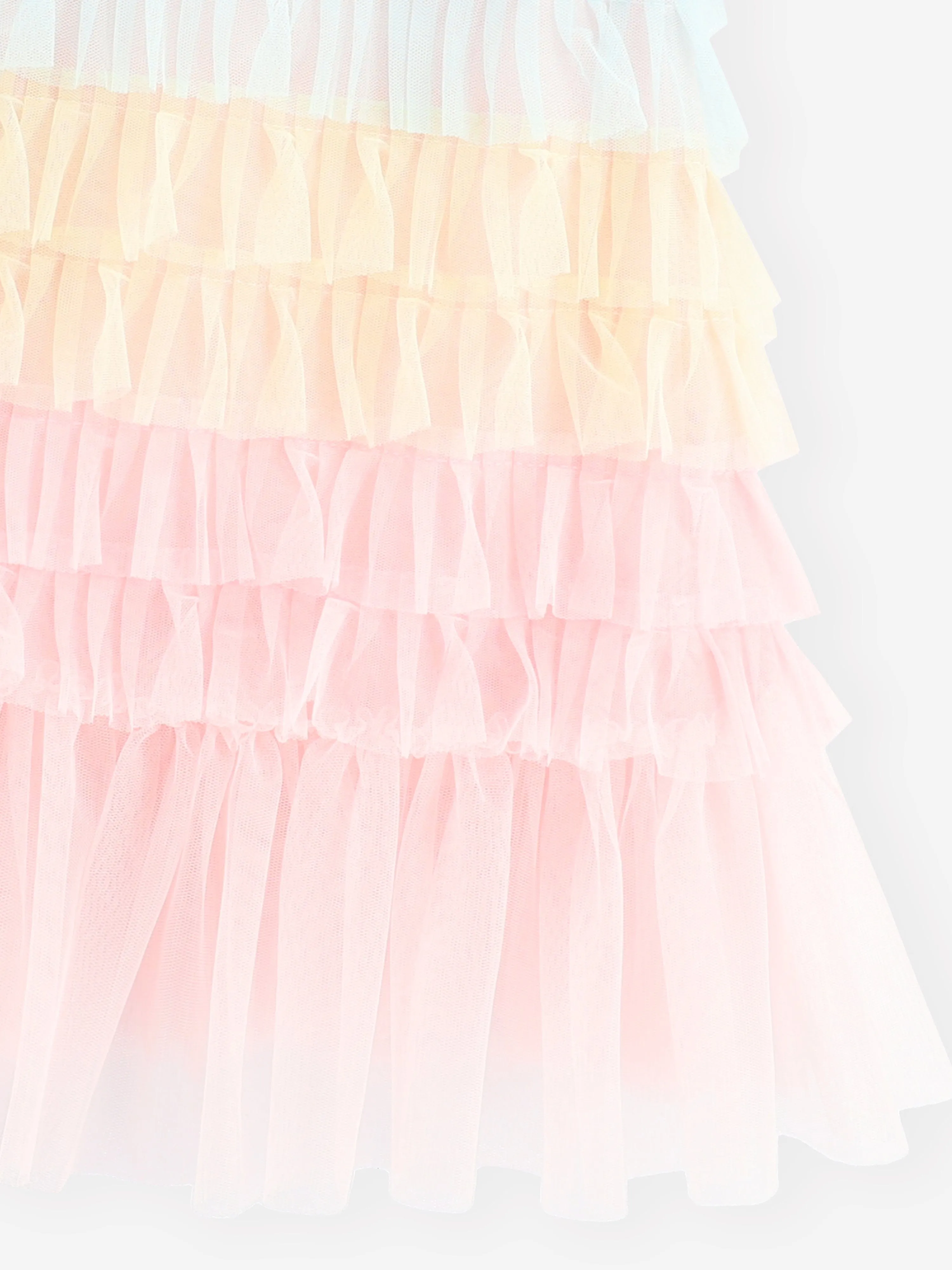 Angels Face Girls Waterfall Ruffle Dress in Pink