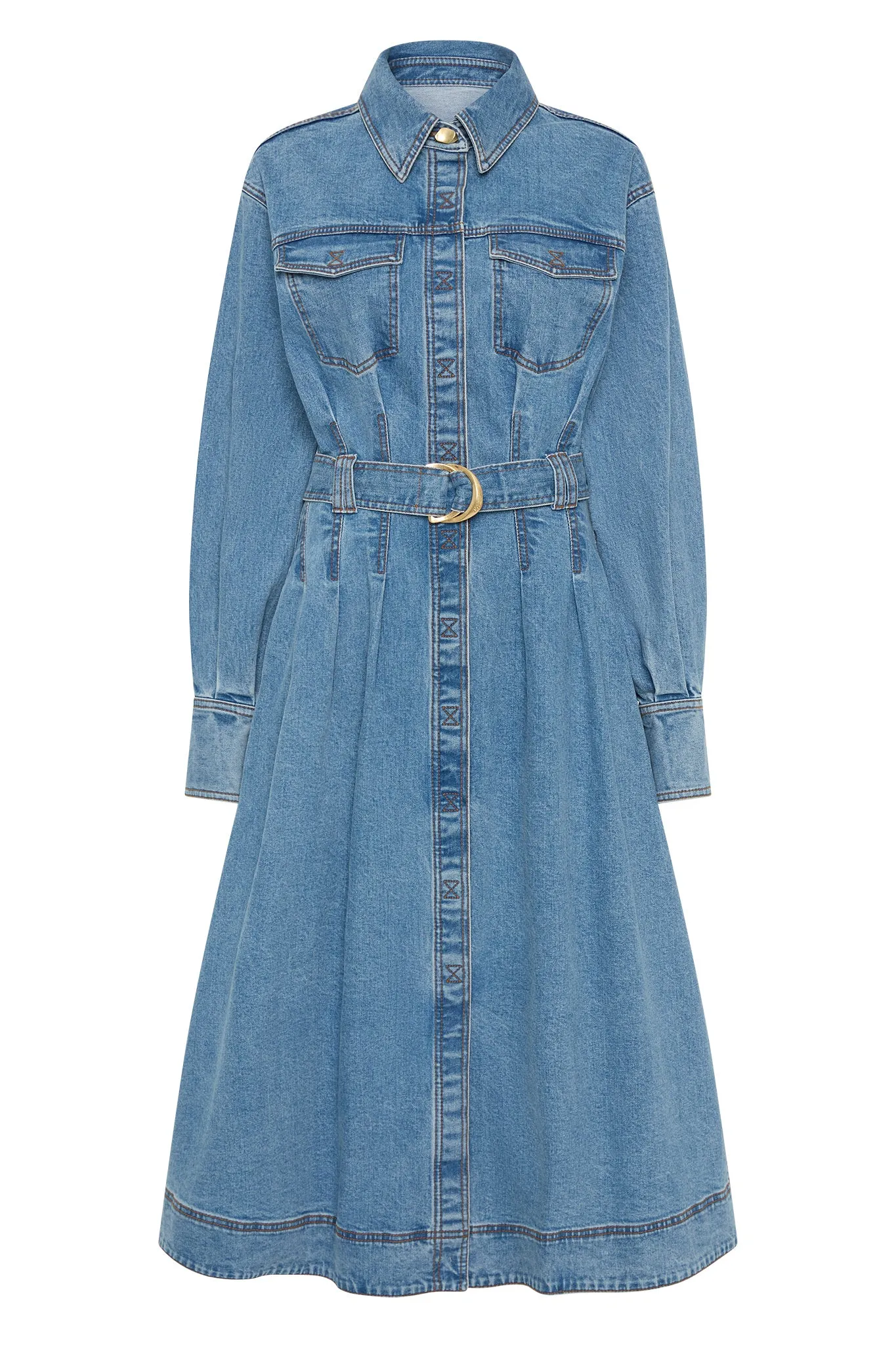 Aradia Denim Midi Dress