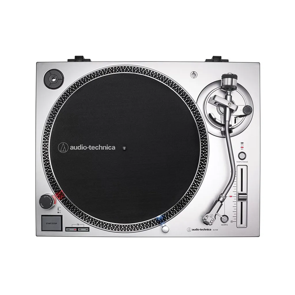 Audio-Technica AT-LP120XUSB Direct-Drive Turntable, Silver (Analog & USB)