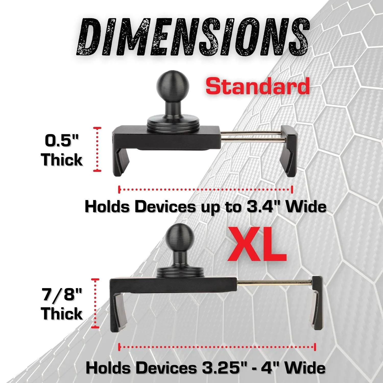 Bar Clamp with 20mm Ball compatible with Vector Bar