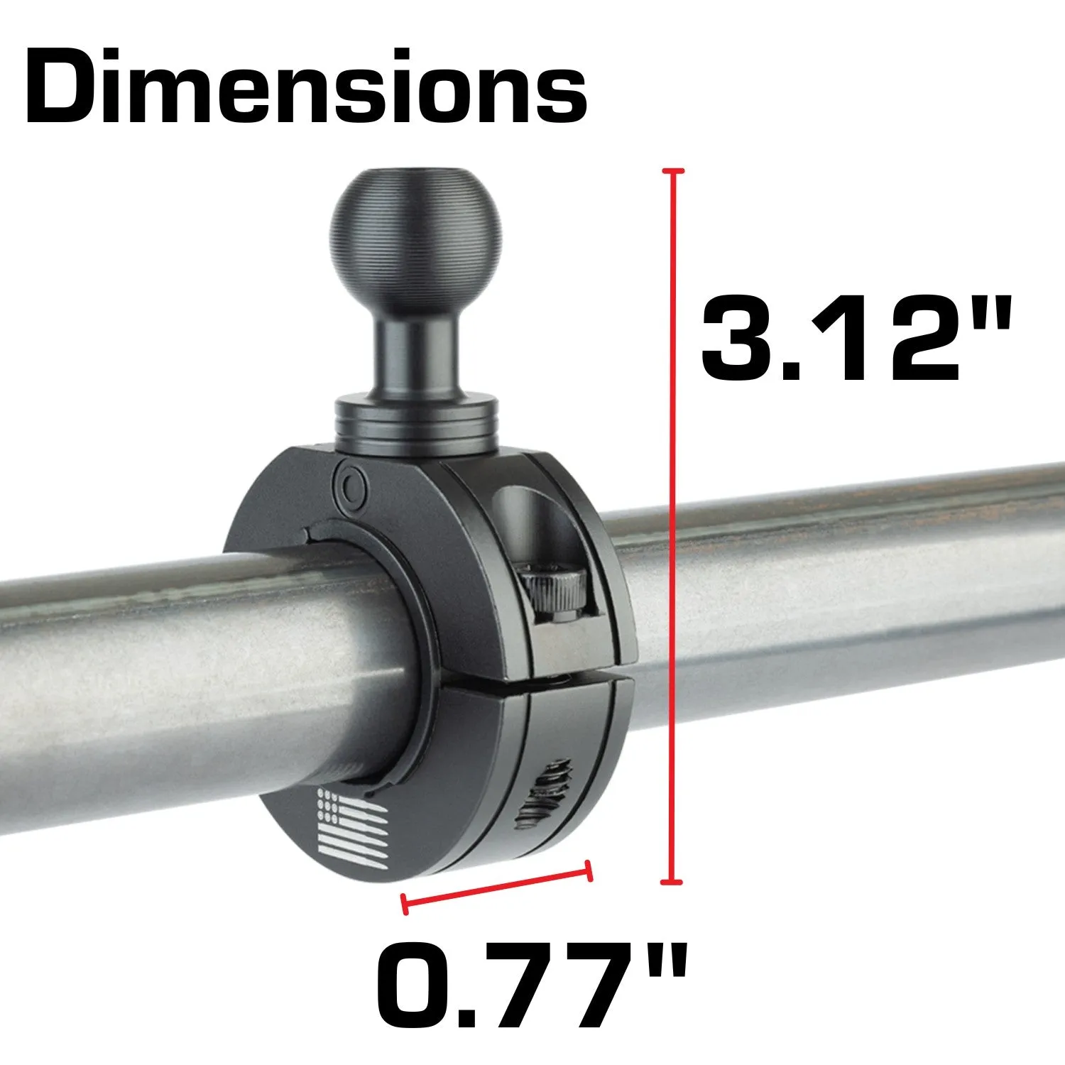 Bar Clamp with 20mm Ball compatible with Vector Bar