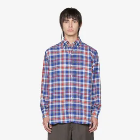 B.D. Dobby Plaid Classic Fit Shirt Blue