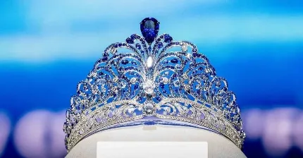 Bespoke Simulated Diamond and Sapphire Tiara for Thom