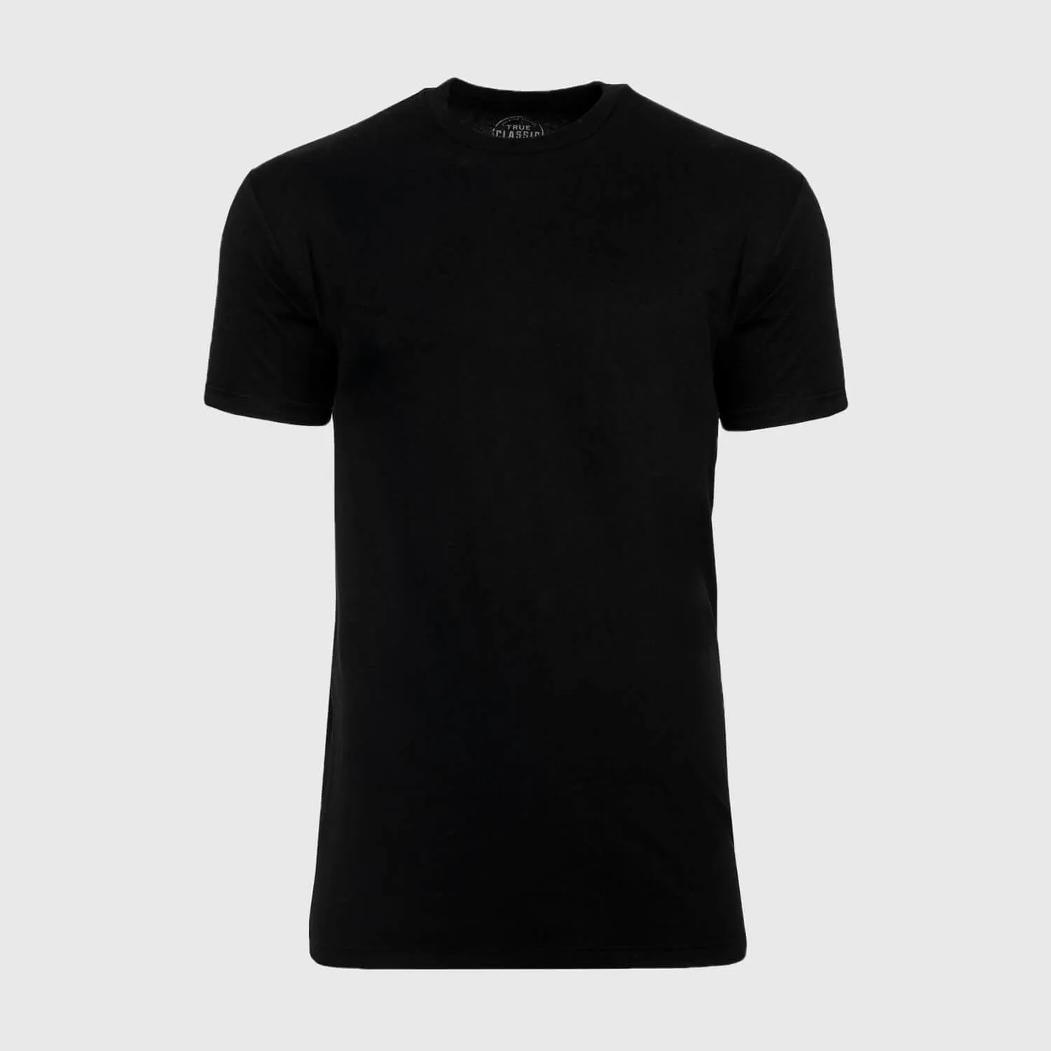 Black Tall Round Hem Crew Neck T-Shirt