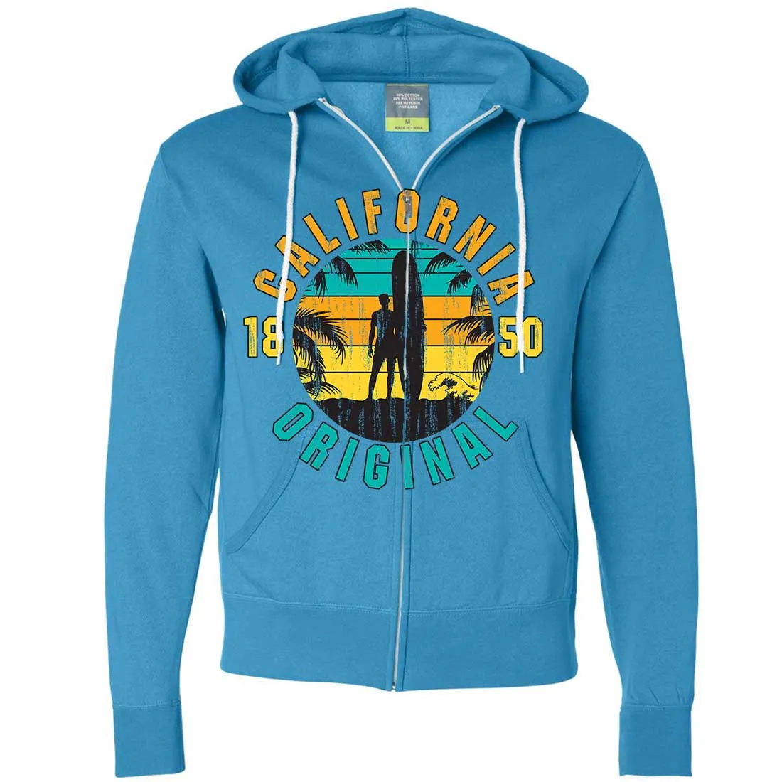 California Original Vintage Surfer Zip-Up Hoodie