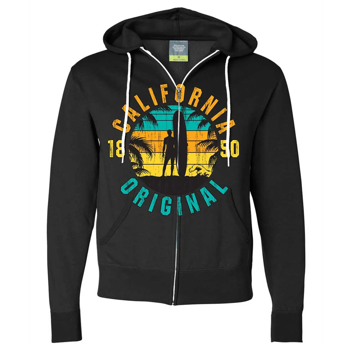 California Original Vintage Surfer Zip-Up Hoodie