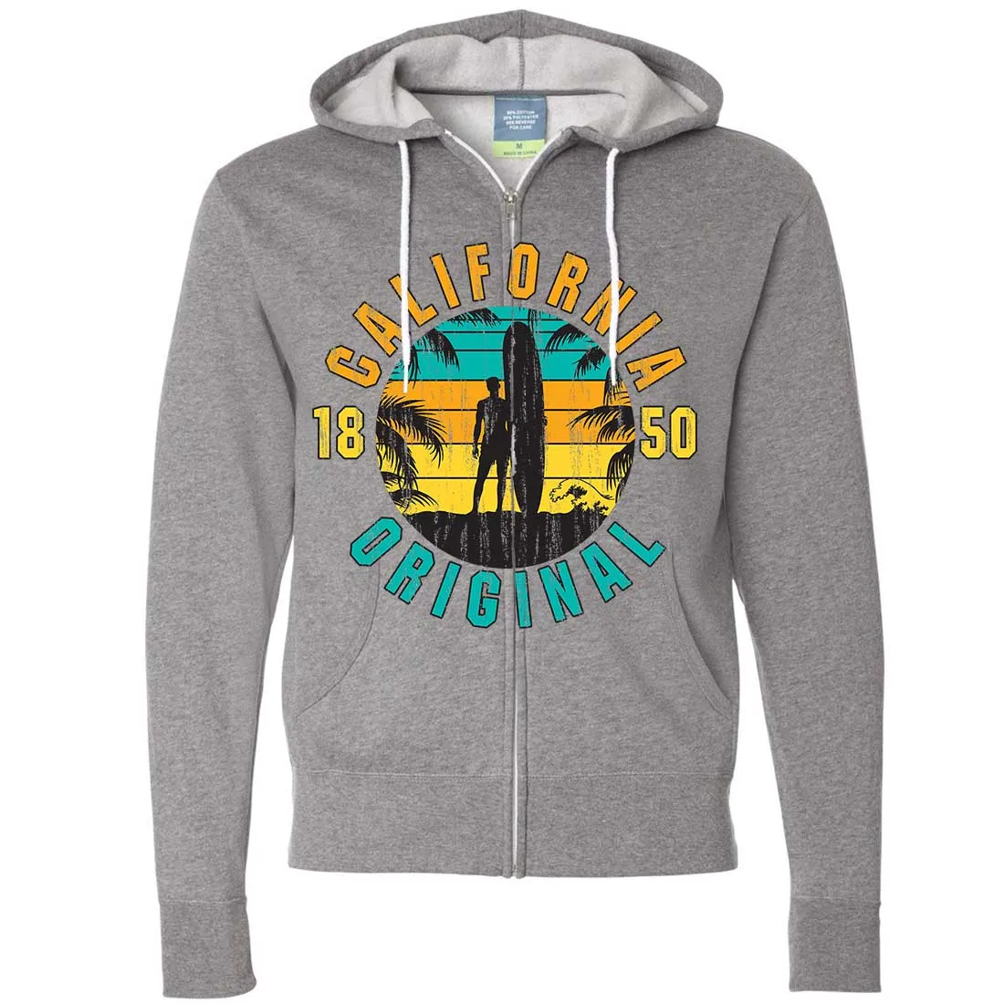 California Original Vintage Surfer Zip-Up Hoodie