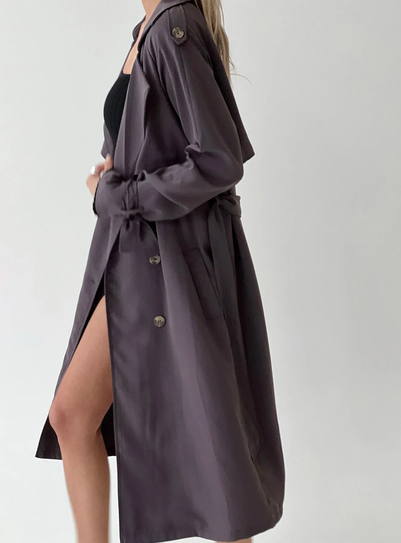 Cassie Trench Coat Grey