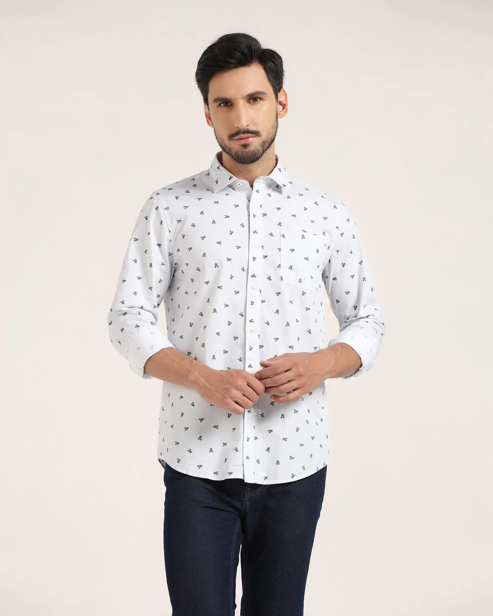 Casual Green Printed Shirt - Harren