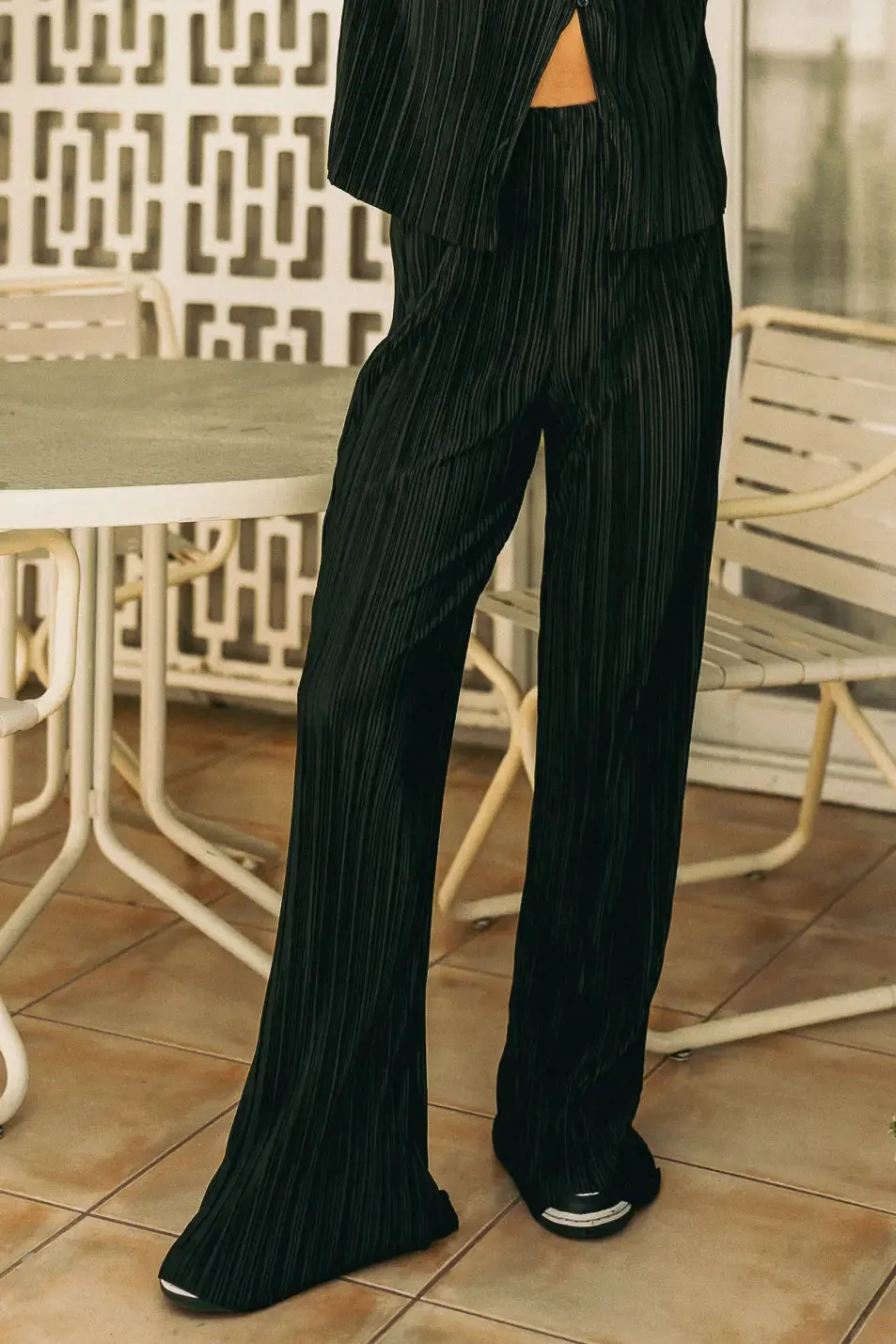 Clara Ribbed Pants in Black - FINAL SALE