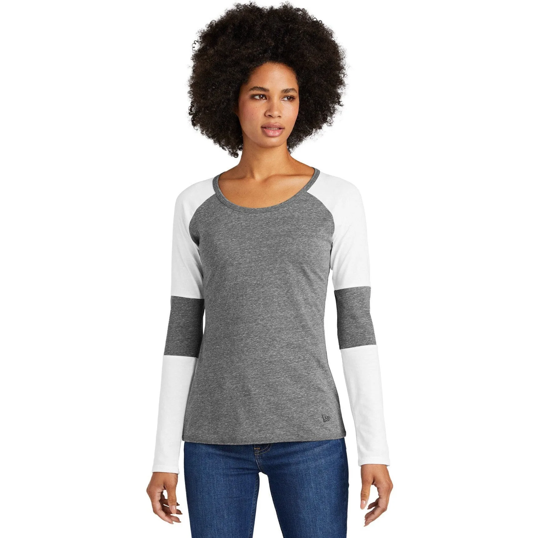 CLOSEOUT - New Era Ladies Tri-Blend Performance Baseball Tee