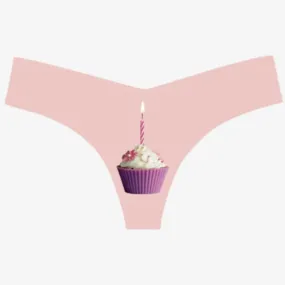 Commando Photo-Op Thong in Birthday Cake CT18