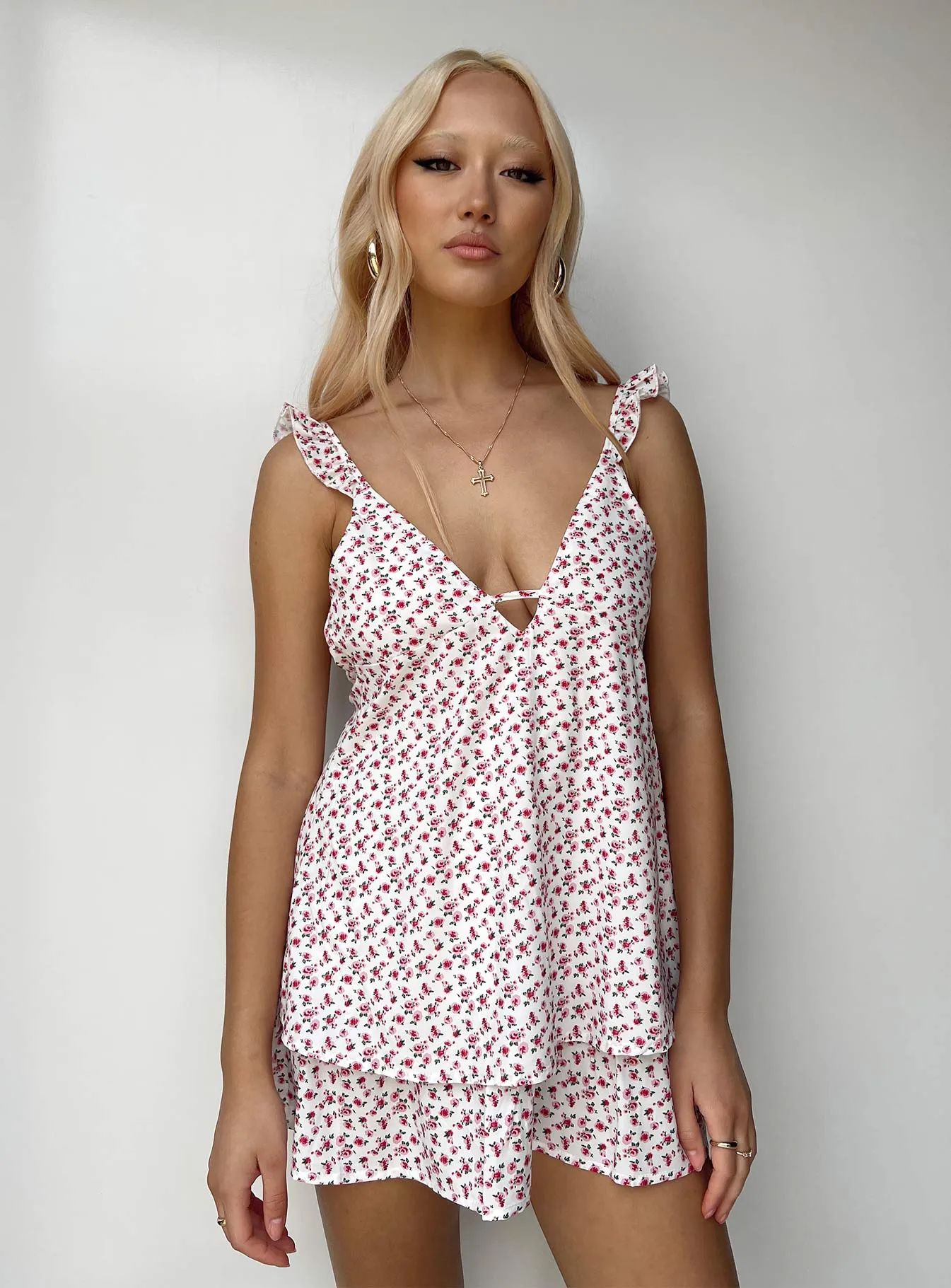 Damelio Mini Dress White / Floral