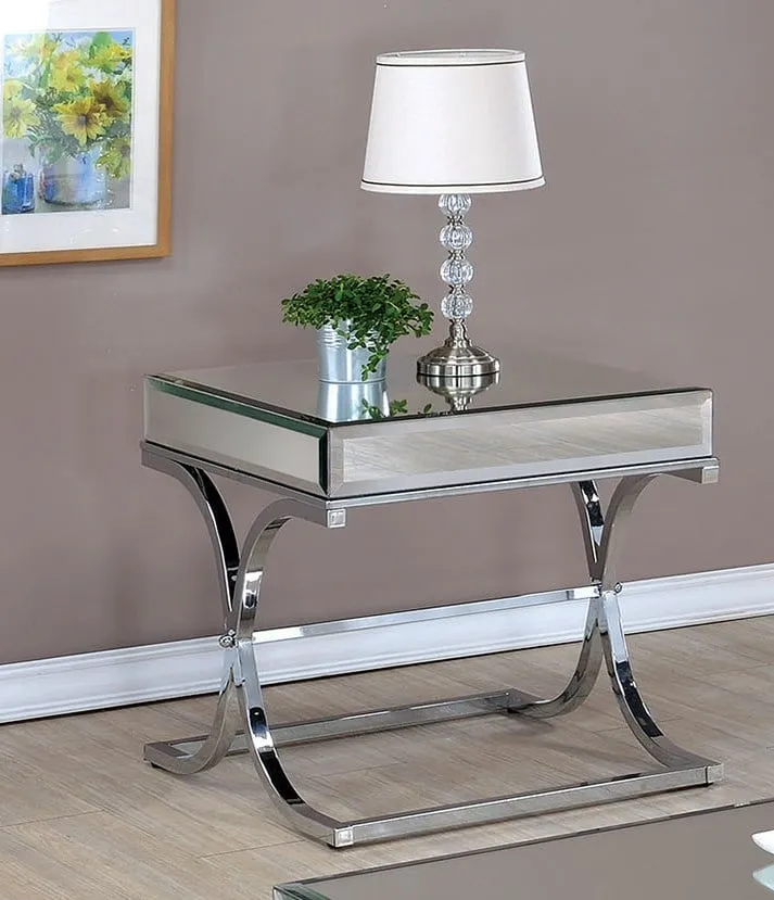 Donvade Chrome End Table