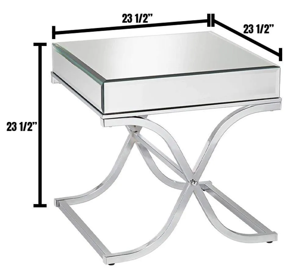 Donvade Chrome End Table