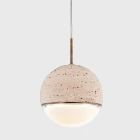 Dual Dome Marble Pendant Light