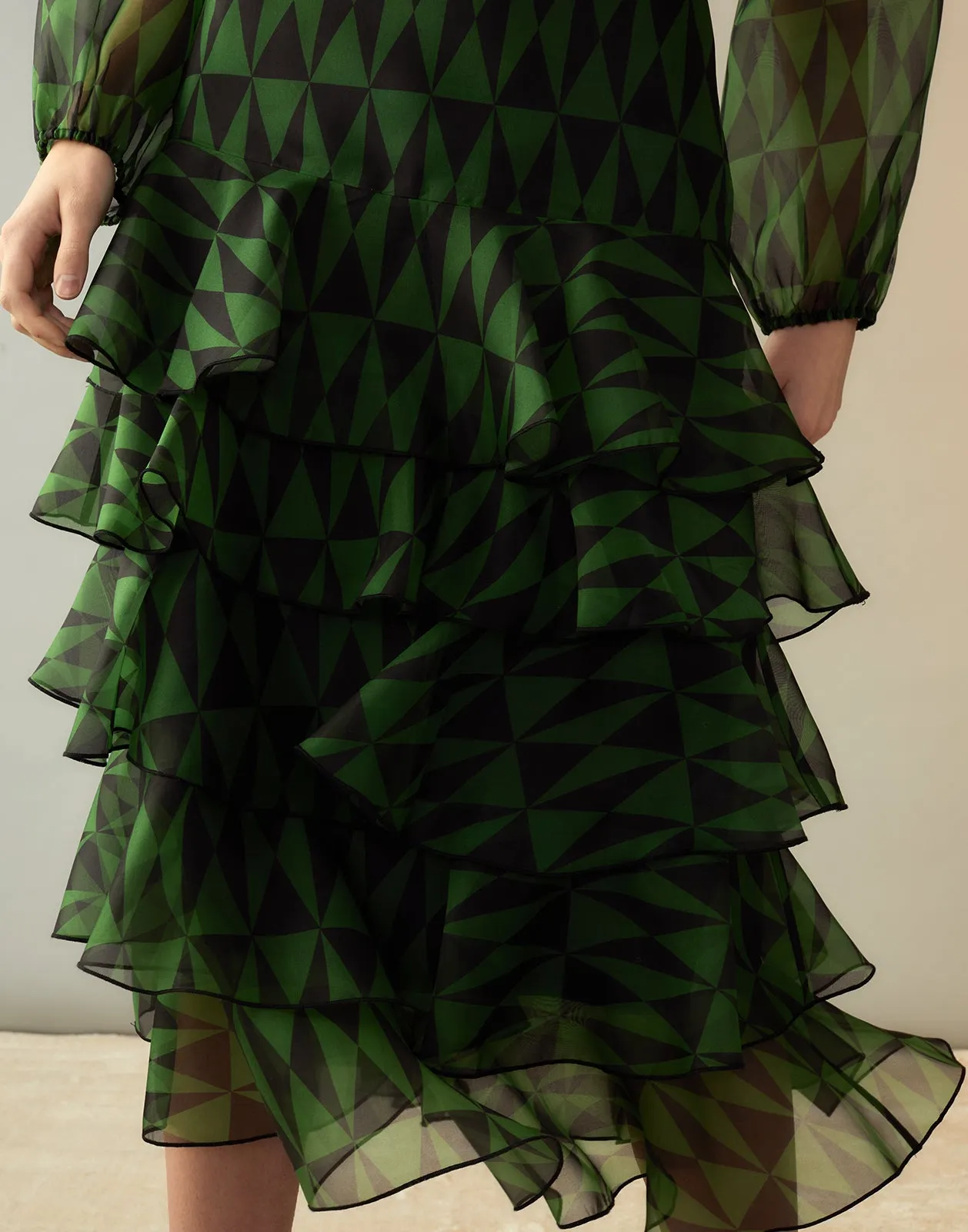 Evergreen Silk Organza Skirt