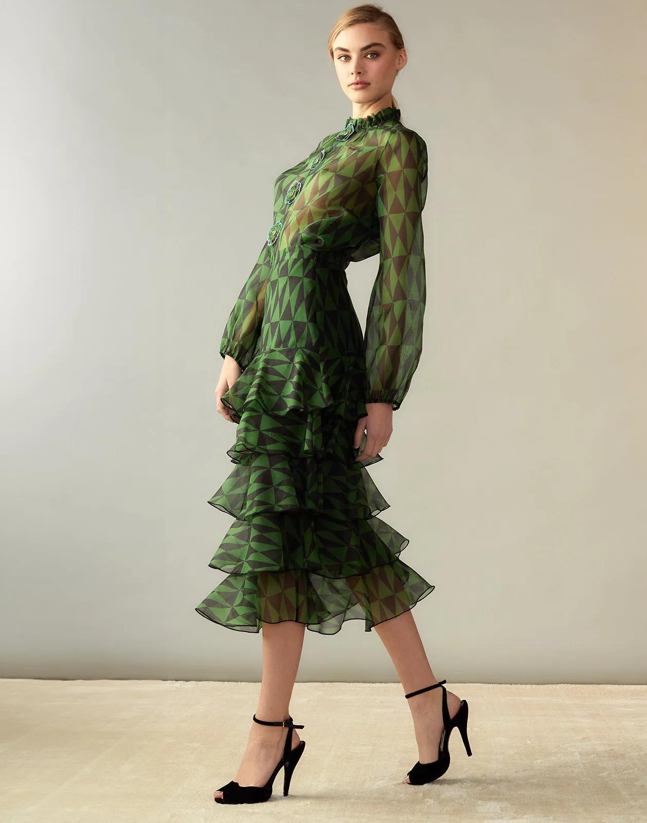 Evergreen Silk Organza Skirt