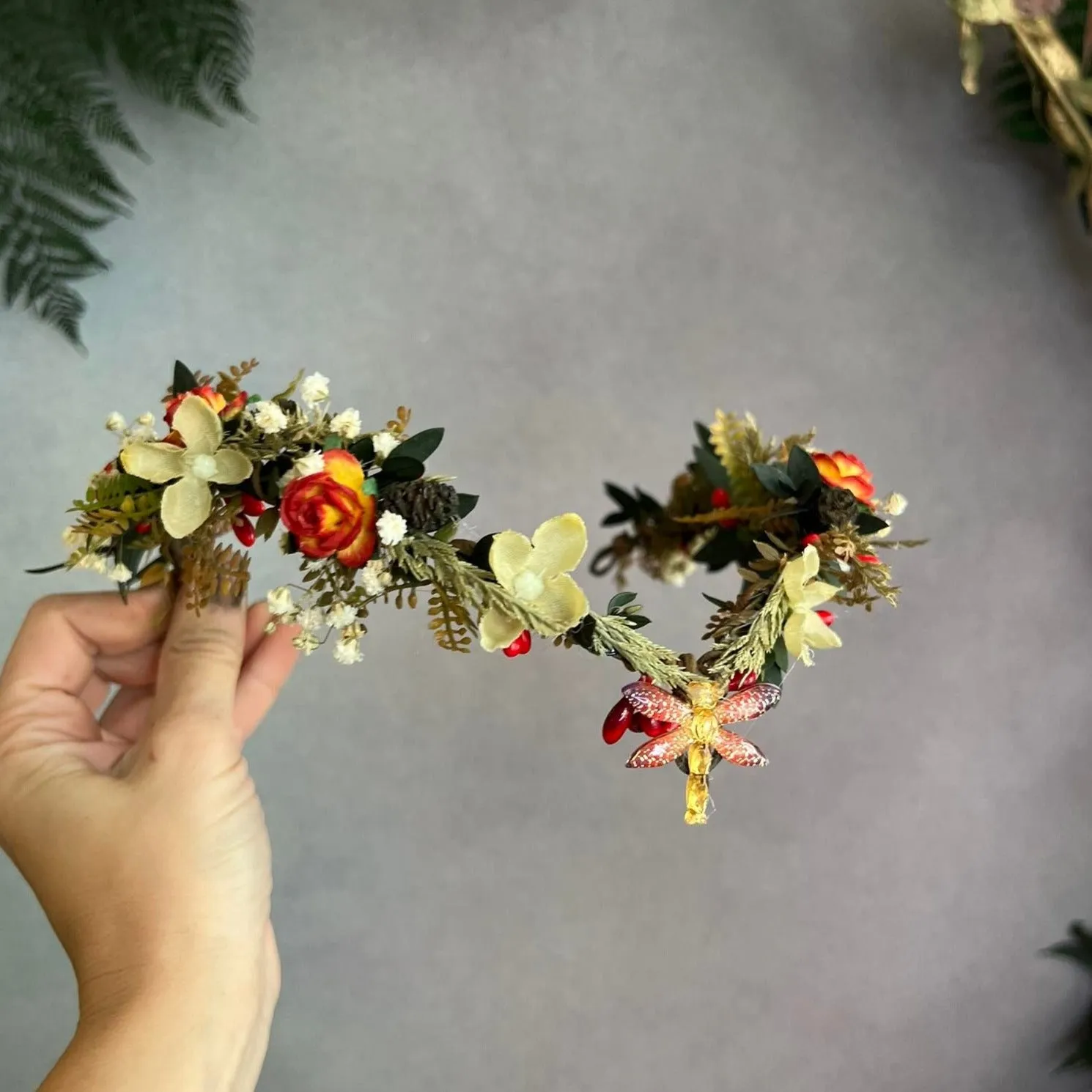 Fall elven flower crown