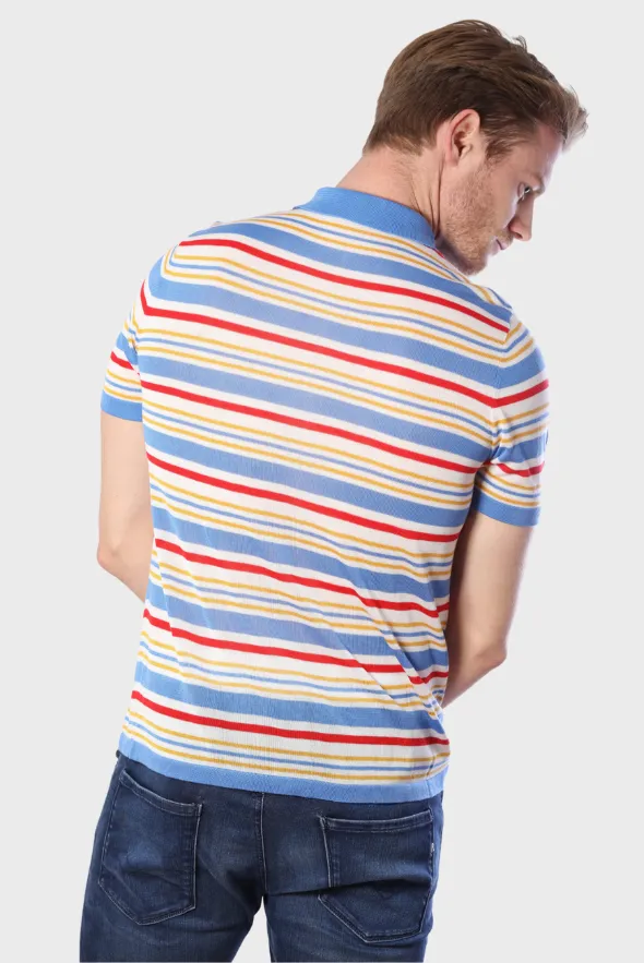 Fantasy Stripe Multicolor Tencel Polo