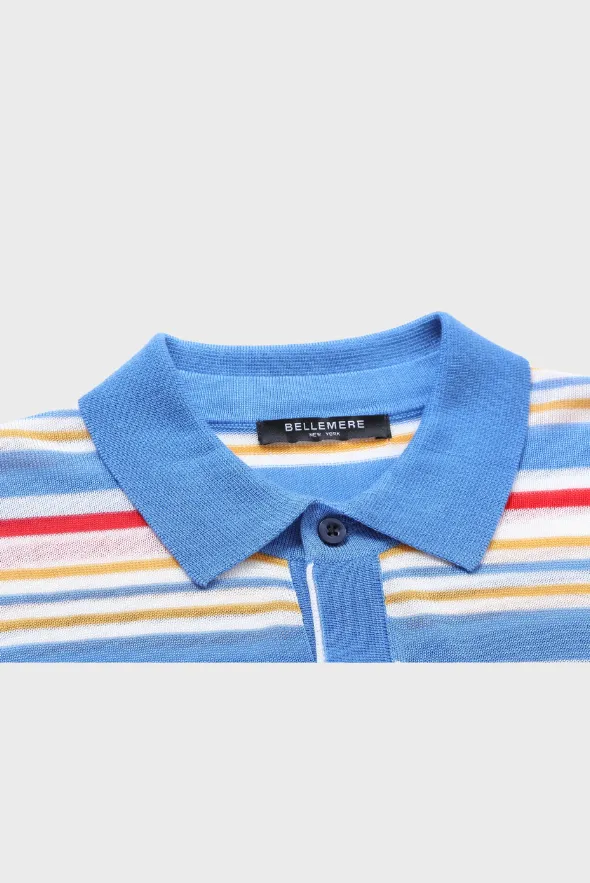 Fantasy Stripe Multicolor Tencel Polo