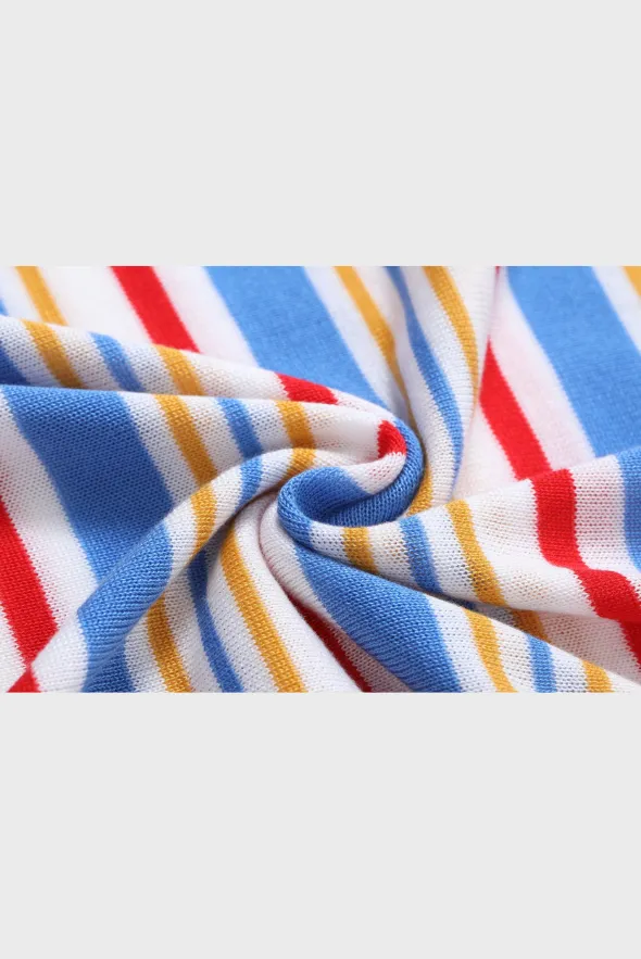 Fantasy Stripe Multicolor Tencel Polo