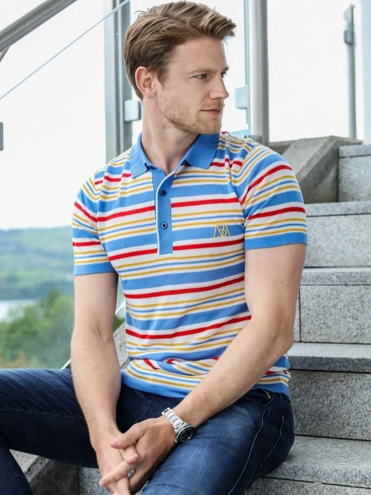 Fantasy Stripe Multicolor Tencel Polo