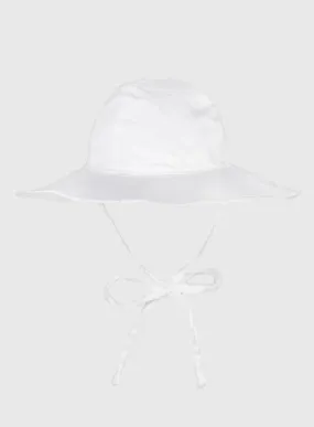 Flap Happy Floppy Hat in White