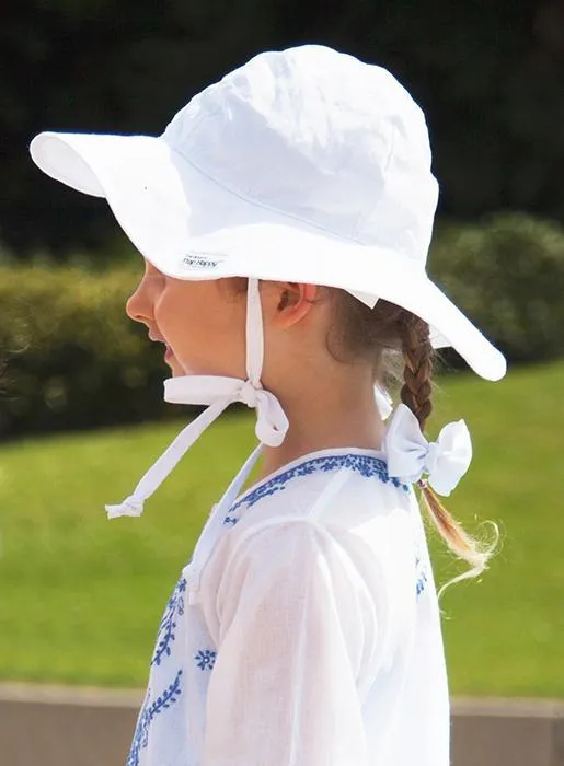 Flap Happy Floppy Hat in White