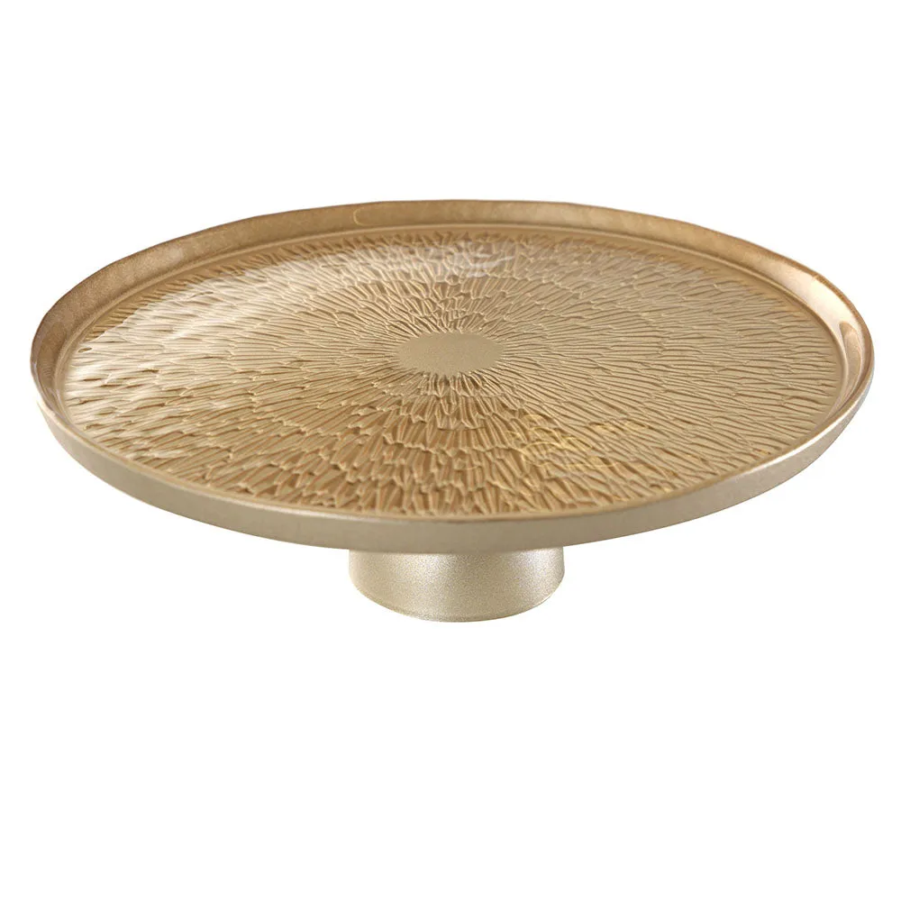 Footed Plate Duomo Gold 28cm