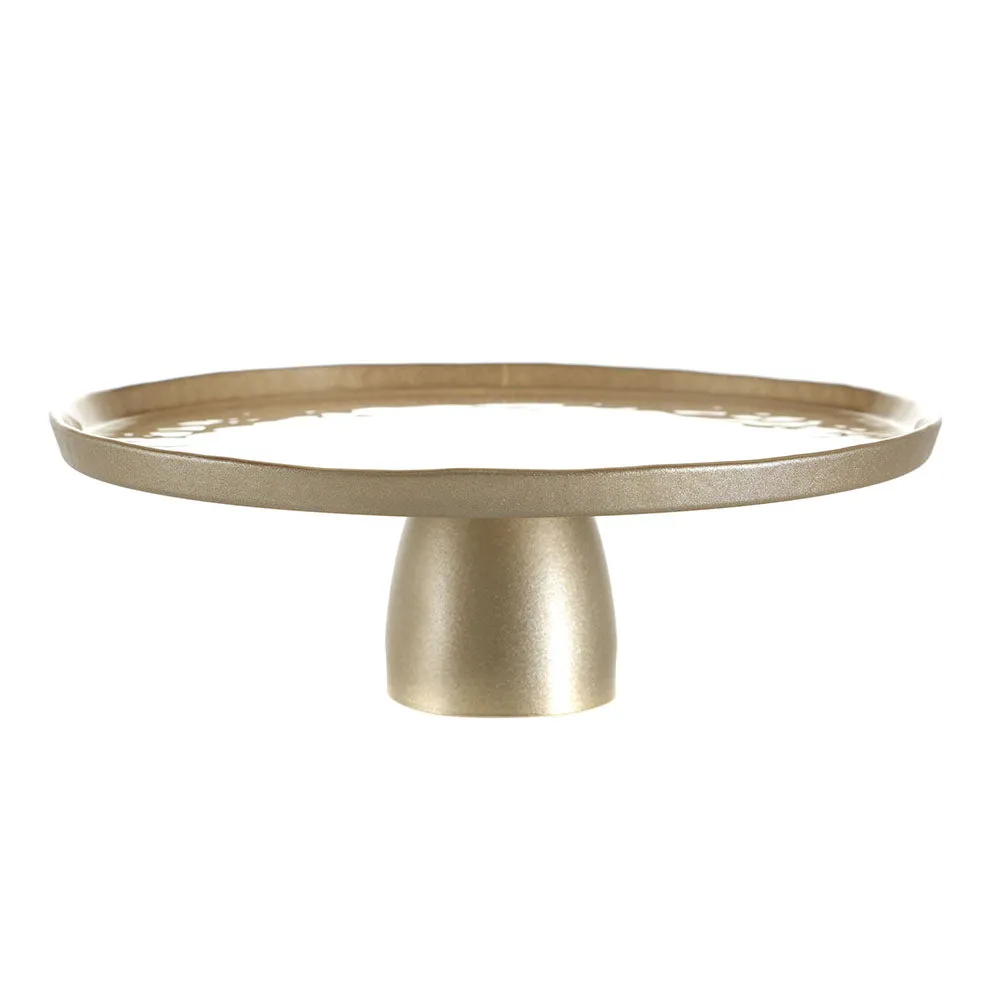 Footed Plate Duomo Gold 28cm