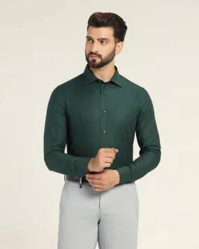 Formal Green Textured Shirt - Dollar