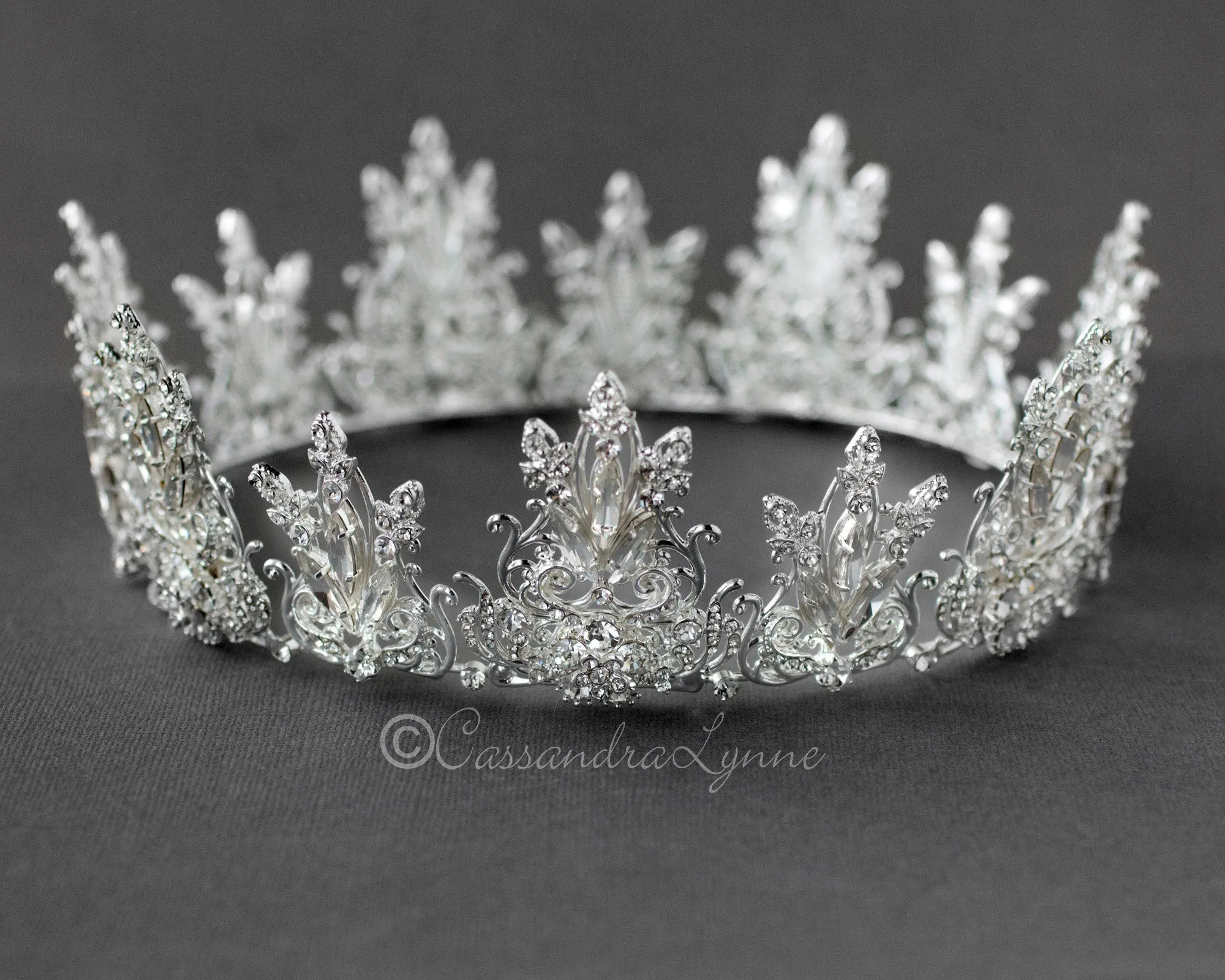 Full Circle Marquise Filigree Wedding Crown