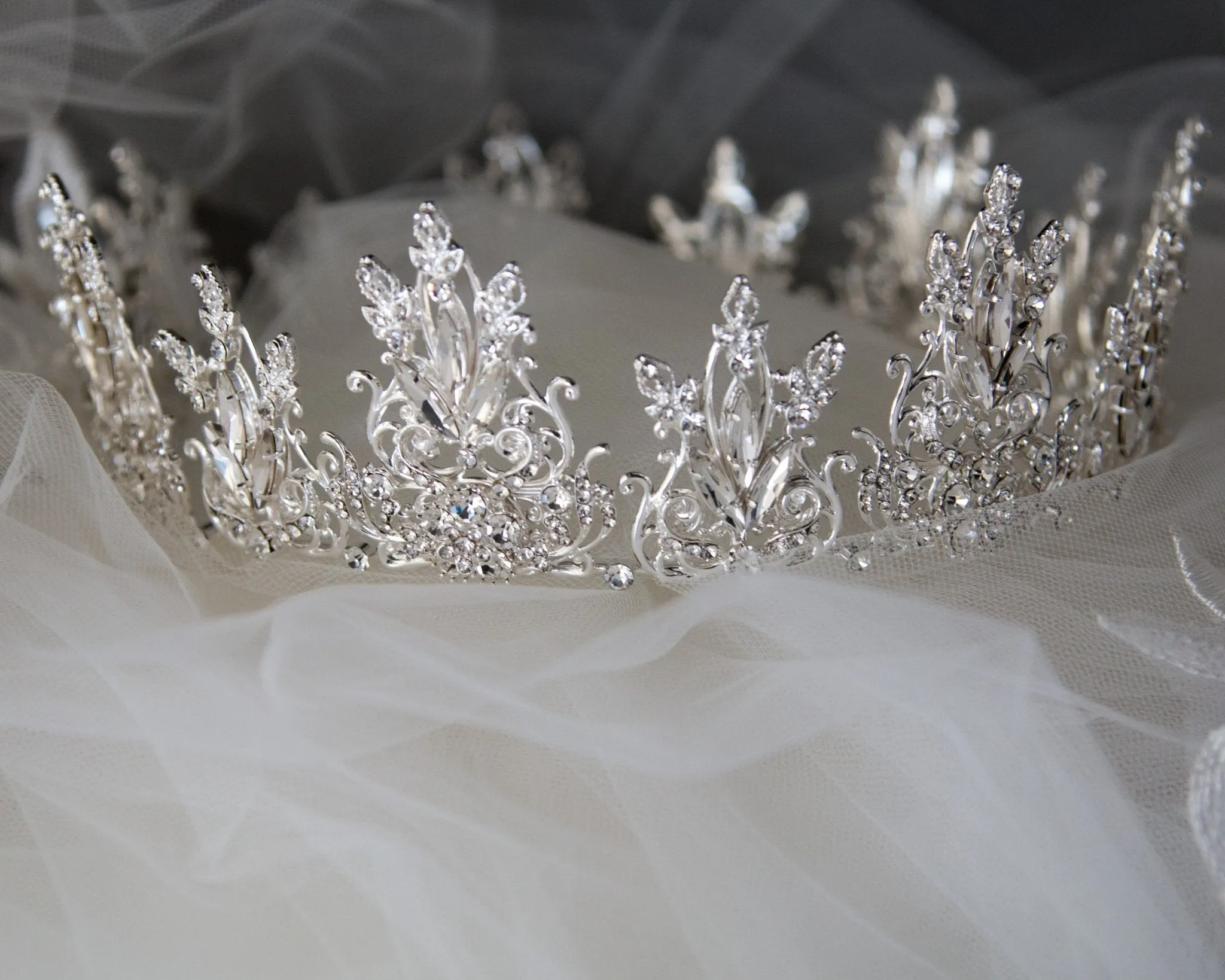 Full Circle Marquise Filigree Wedding Crown